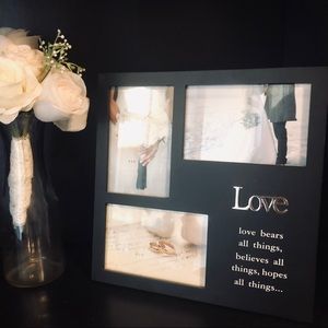 Love Quote Wedding Day Picture Frame NWOT